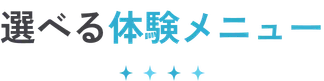 選べる体験メニュー