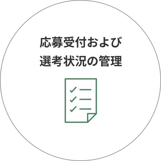 応募受付および選考状況の管理